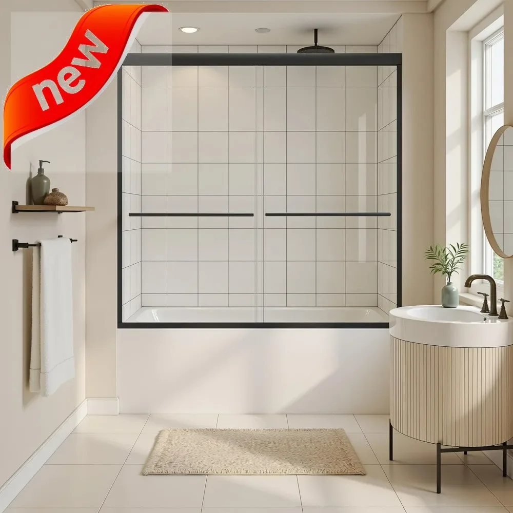 

Полурамная раздвижная стеклянная душевая дверь для ванны