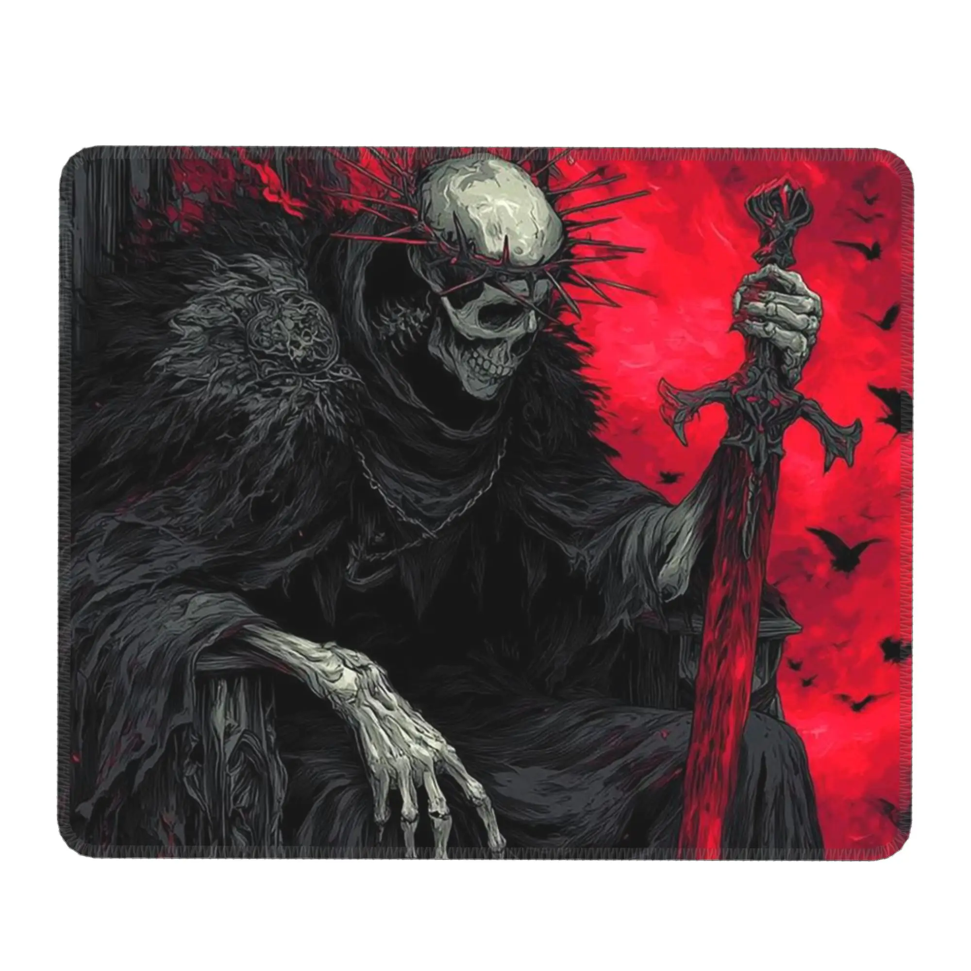 Horror Death God Illustration Mouse Pad Computer Keyboard Mouse Mat Gaming PC Laptop Desk Mat Office Table Mats