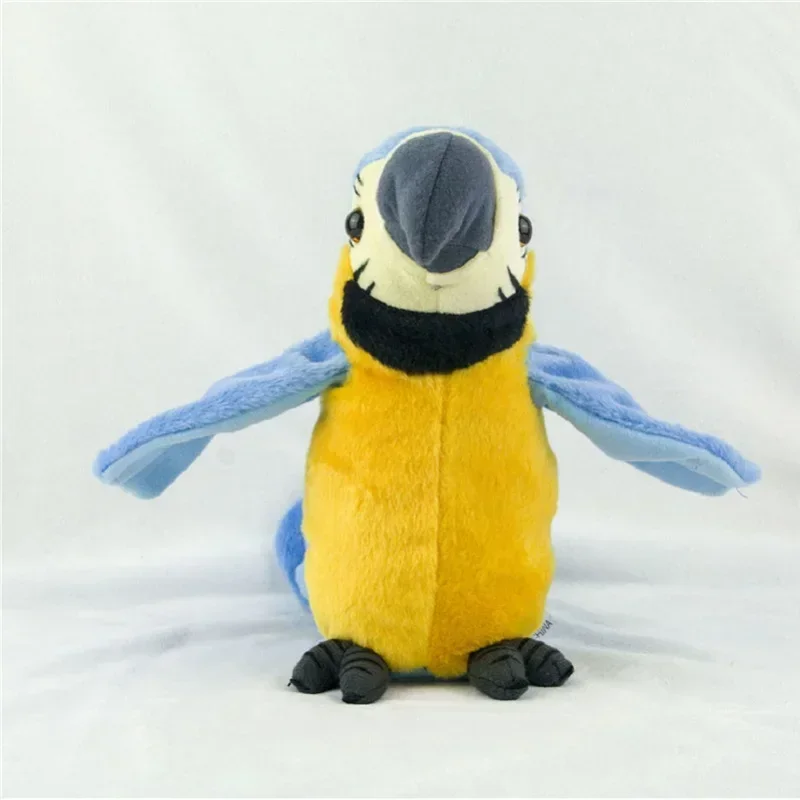 Children Electric Plush Toys Can Learn To Talk Parrot Fan Wings Repeat Reading Tongue Voice Recording Parrot Dolls For Kid Gift