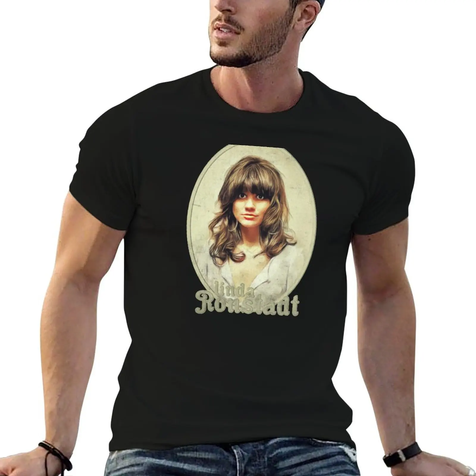 

Linda Ronstadt Vintage T-Shirt graphic shirts street wear Blouse vintage graphic tee t shirts for men pack