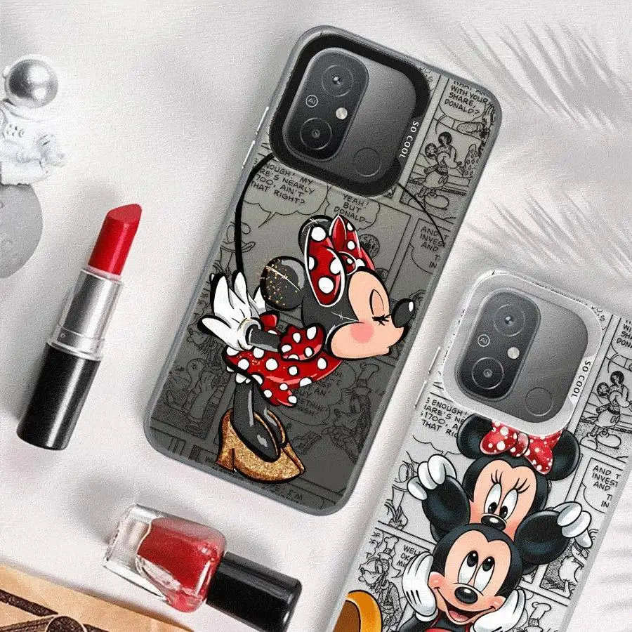 Mickey Minnie Schattige Telefoon Hoesje Voor Redmi 12 4G 12c 13c 4G 5G 13 4G Poco X3 Nfc X3 Pro C50 C51 C61 Redmi A1 A2 Plus A3x