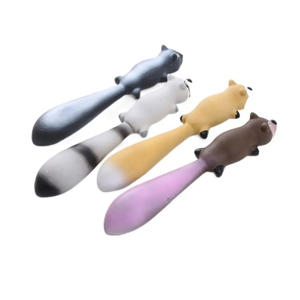 Funny Raccoon Shaped Squeak Dog Latex Toy Bite Resistant Simulation Dog Grinding Toy Soft Dog Sounding Toy Cleaning Teeth