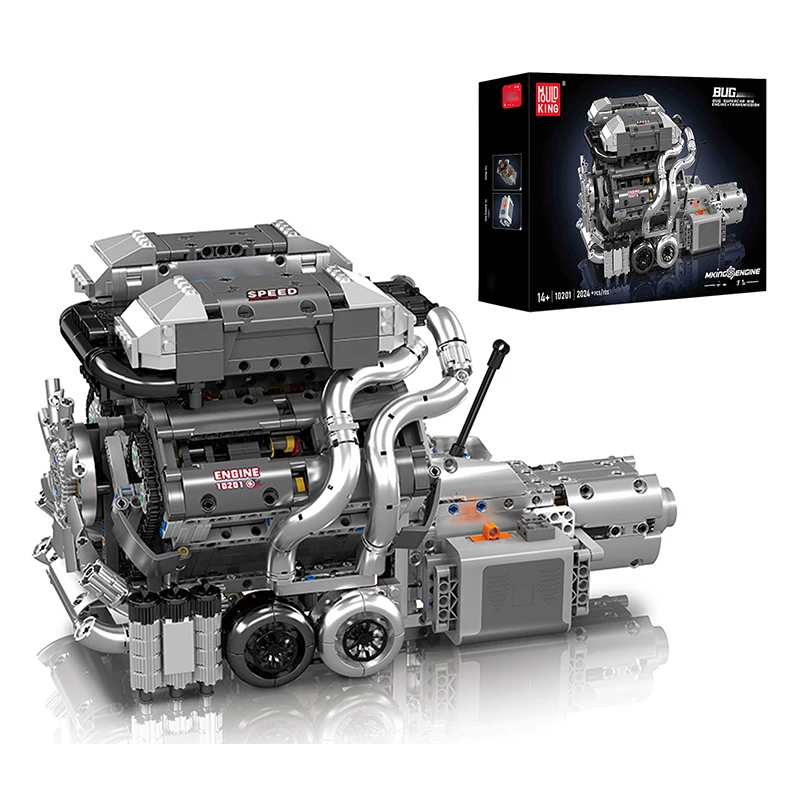 

MOULD KING 10201 BUG Supercar W16 Engine Building Block Model 2024PCS Advanced DIY Assembly Kit for Adults Collector’s Model