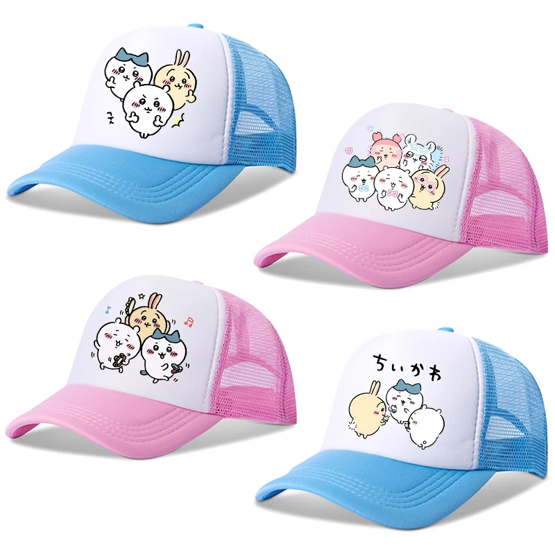 

New Chiikawas Kids Baseball Caps Kawaii Cartoon Printed Hat Boy Girl Outdoor Sports Sun Hat Adjustable Peaked Cap Birthday Gifts