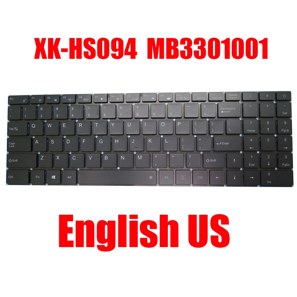 Klawiatura do laptopa XK-HS094 MB 3301001   English US Black Bez ramki Nowość