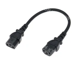 IEC 60320 C13 female to C13 female Power Adapter Extension Cable AC Lead Cord, 3G1.0mm, 10A 250V AC, 0.5m/1m/1.8m