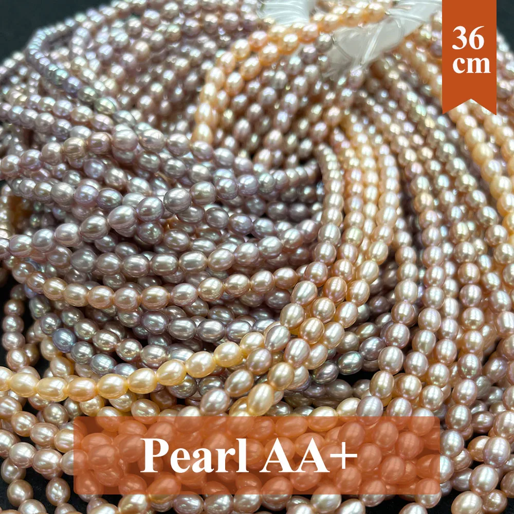 

AA+ Natural Freshwater Pearls Bead 4-5mm Rice Pearl Loose Spacer Beaded for Women Making DIY Jewelry Necklace Bracelet