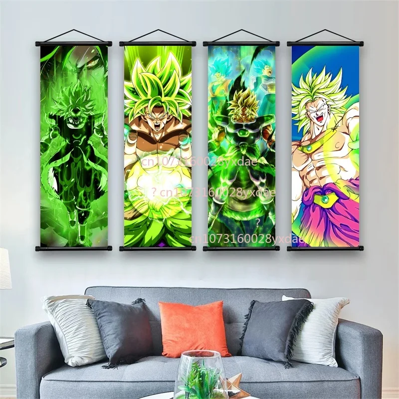 

Классический аниме-постер Dragon Ball Z Broli, японский холст с принтом, настенная картина, свиток, украшение для дома, настенное панно для комнаты