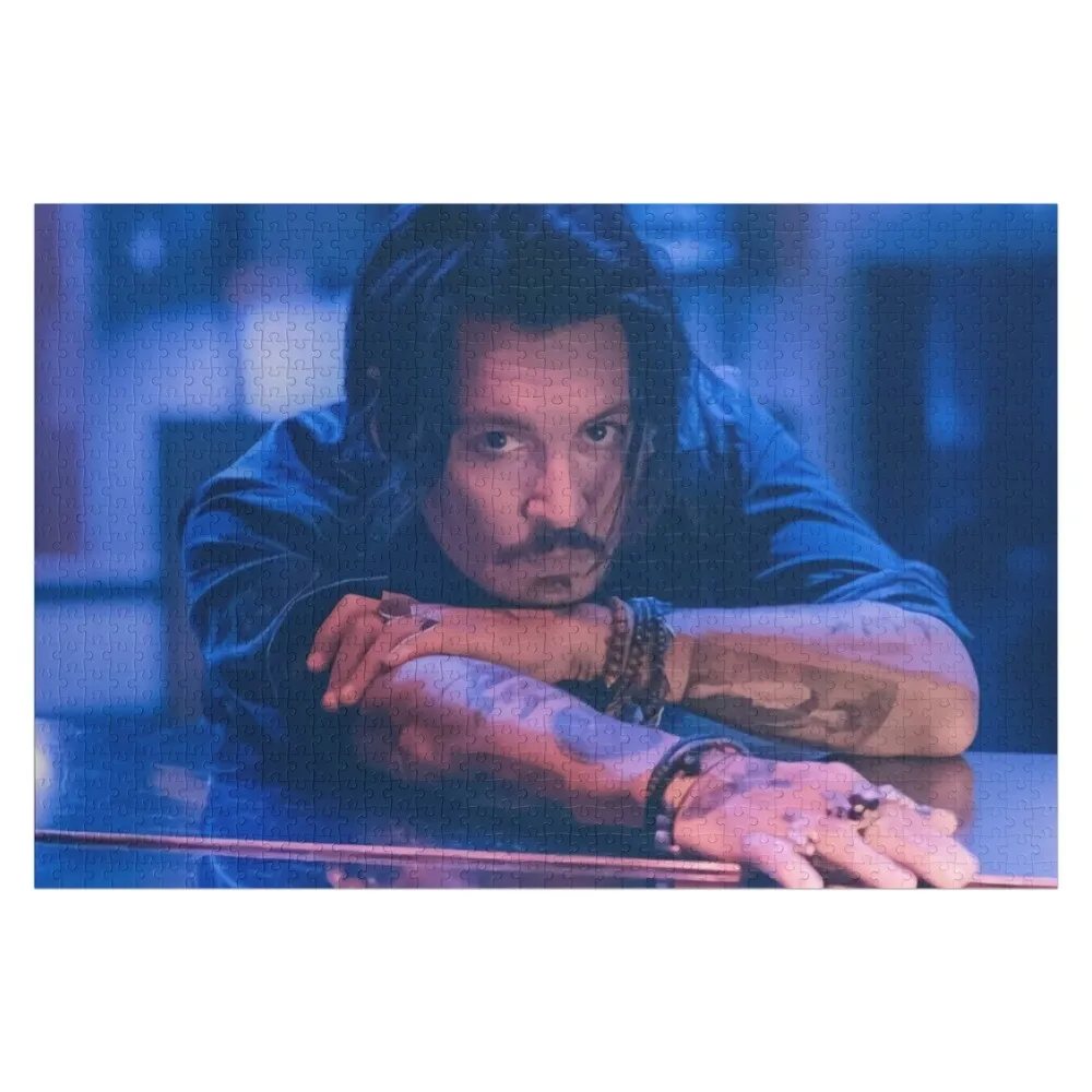 johnny depp blue Jigsaw Puzzle Personalized Wooden Name Animal Wooden Adults Personalized Photo Gift Puzzle
