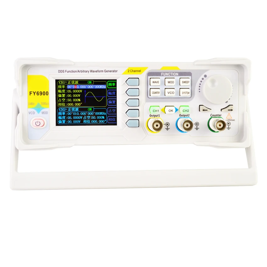 30MHz Digital Signal Generator Sine Wave 2.4Inch TFT Screen Digital Signal Sourece Meter With EU UK Plug Lcd Screen FY6900