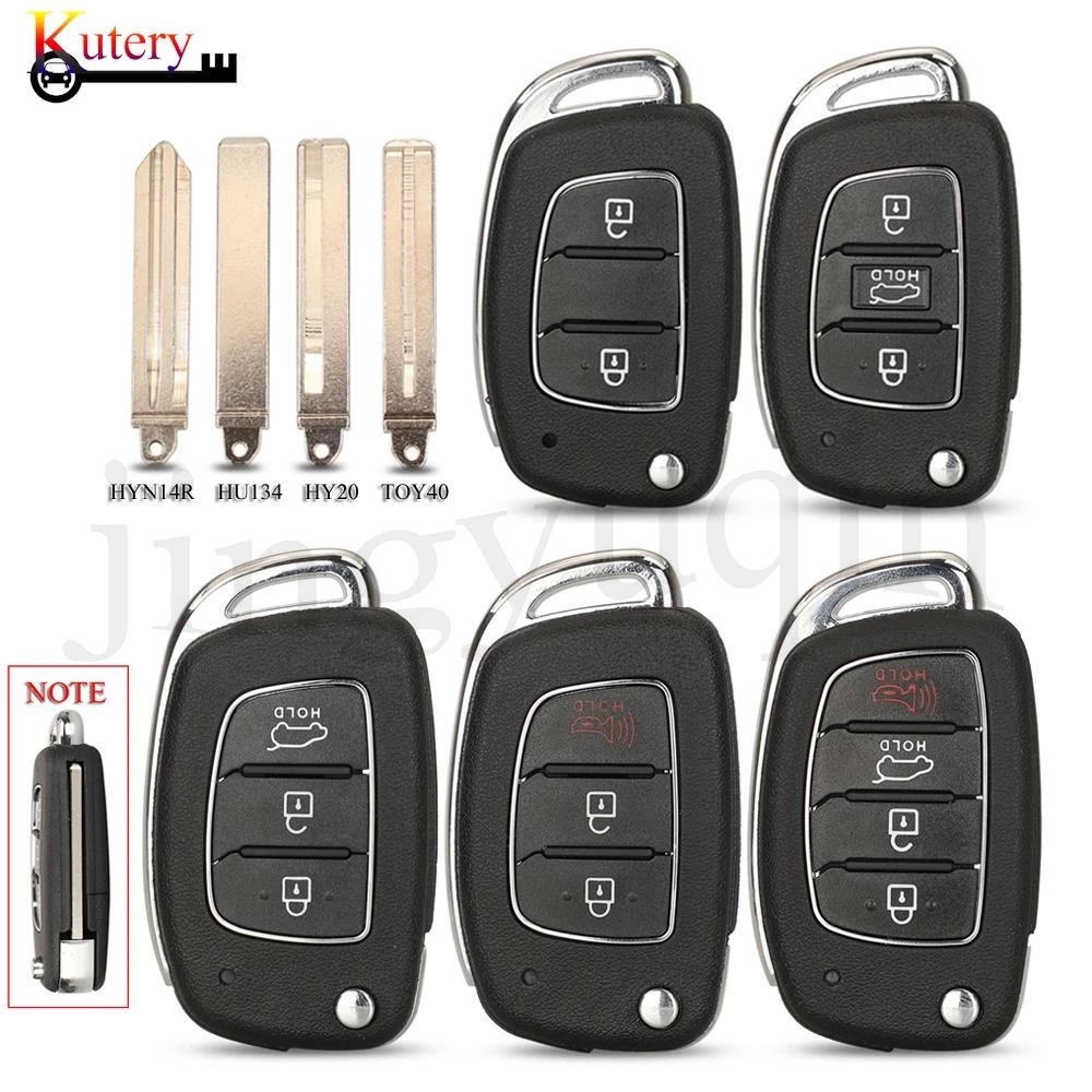 jingyuqin Folding Remote Car Key Shell For Hyundai Tucson Sonata Elantra Mistra Solaris Accent Creta Verna With Horizontal Blade