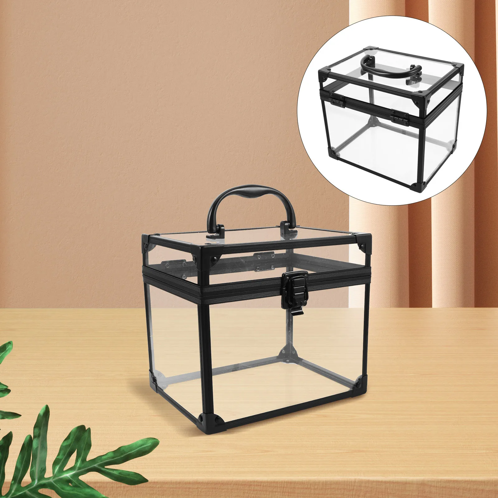 حاوية تخزين أنيقة من الفينيل الأكريليك خالية من الغبار مع مقبض لقدرة المعيشة #1
