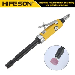 HIFESON 25000RPM Extended Pneumatic Air Pen Air Die Grinder Grinding Mill Engraving Tool Pneumatic Carving Machine