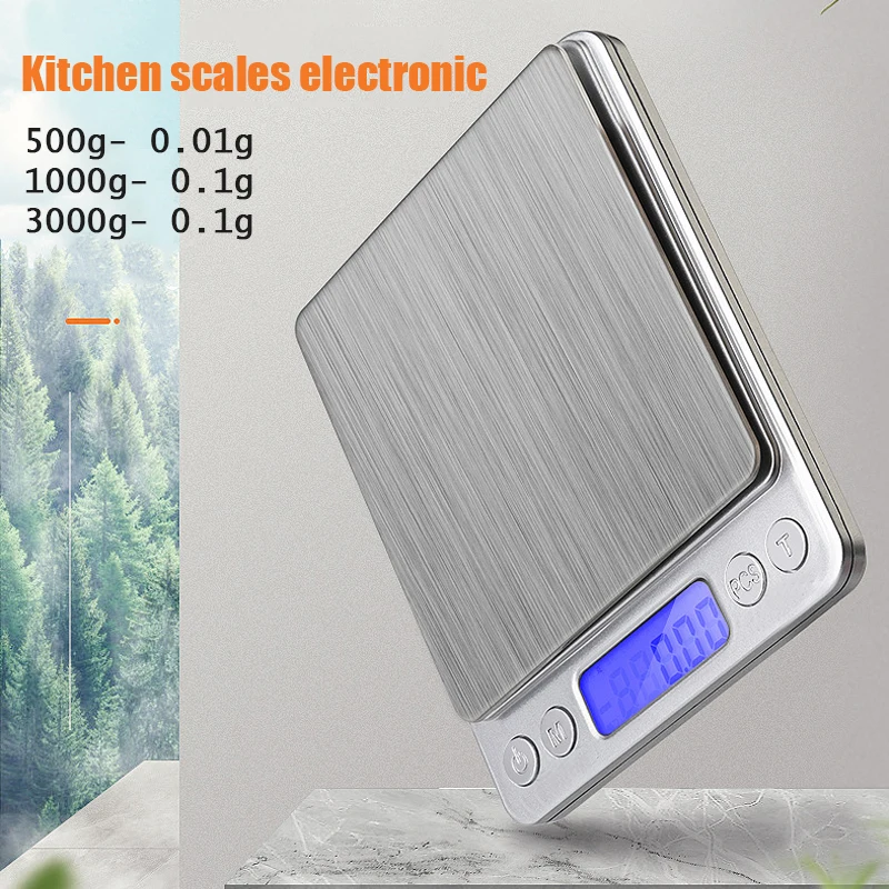 Digital Kitchen Scale 3000g/1000g/500g Small Jewelry Weighing 0.01g Gram Food Diet Postal Balance Measuring LCD Electronic Scale