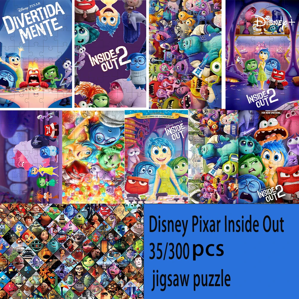 35/300/500/1000  Disney Pixar Inside Out jigsaw puzzle Puzzles wooden onePiece Puzzles for Adults childrenEducational Toys Gifts