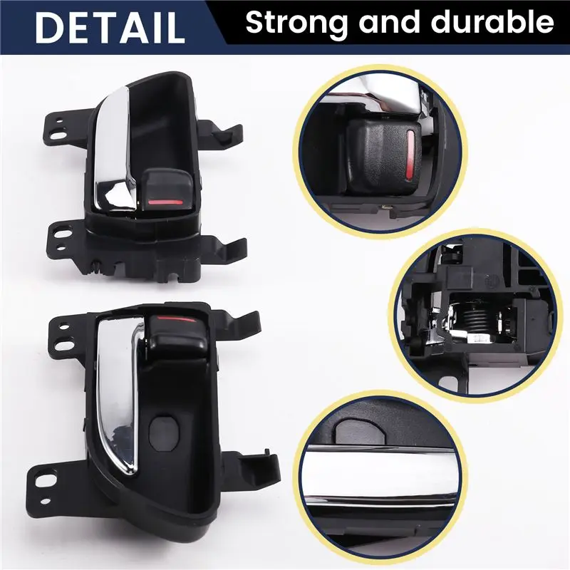 A56P-1Pair Interior Door Handle Chrome For For Subaru Impreza Forester 2007-2009 61051-FG031-VH 61051FG030JG 61051-FJ020-VH