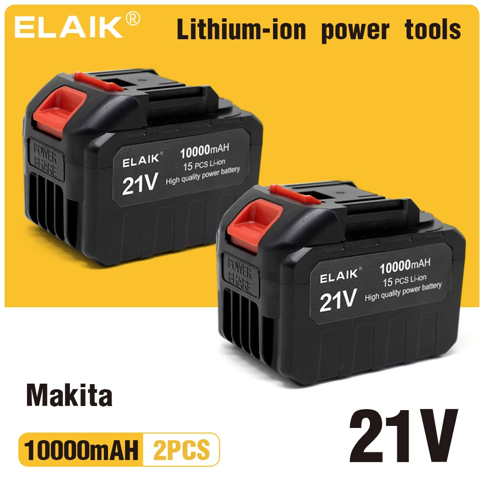 Suitable for Makita power tool rechargeable battery 18V21V 10000mAh electric screwdriver electric drill lithium ion battery larg