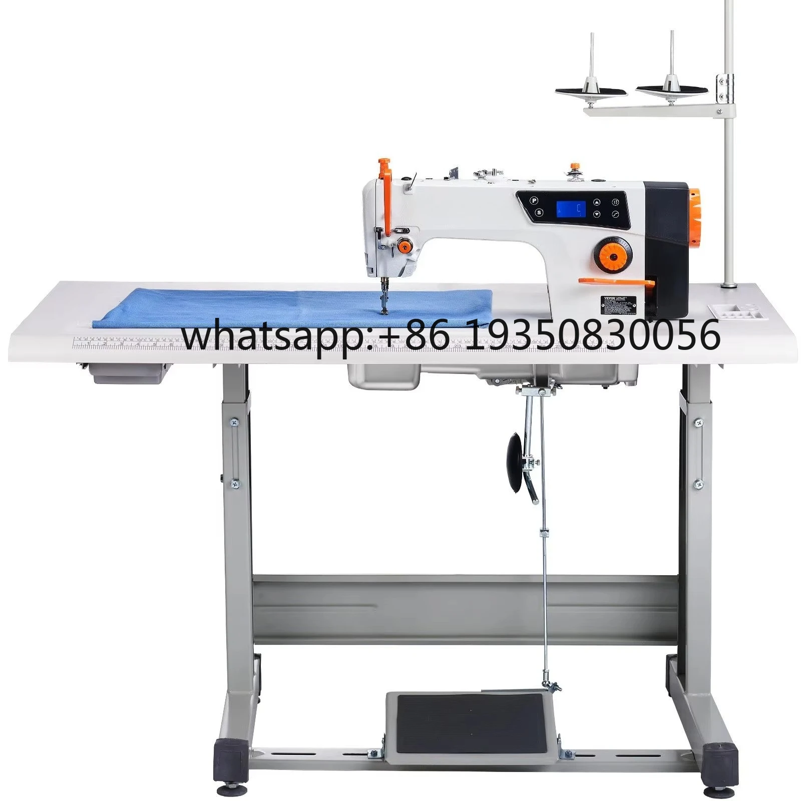 

Industrial Sewing Machine 550W Servo Motor 5000spm Lockstitch Flat Bed High Speed Garment Shop Use
