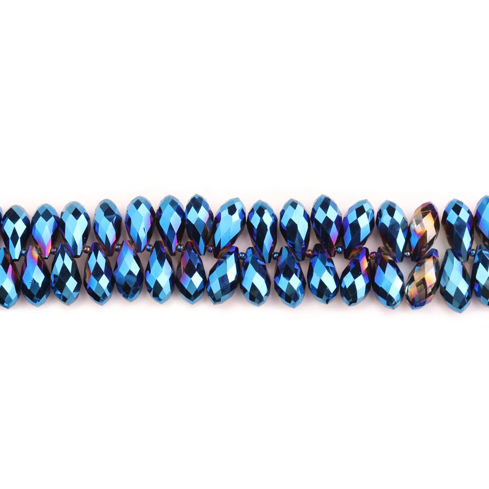 Multicolor Austria Glass Teardrop Beads For Jewelry Making Necklace Diy Accessories Crystal Briolette Faceted Beads Wholesale