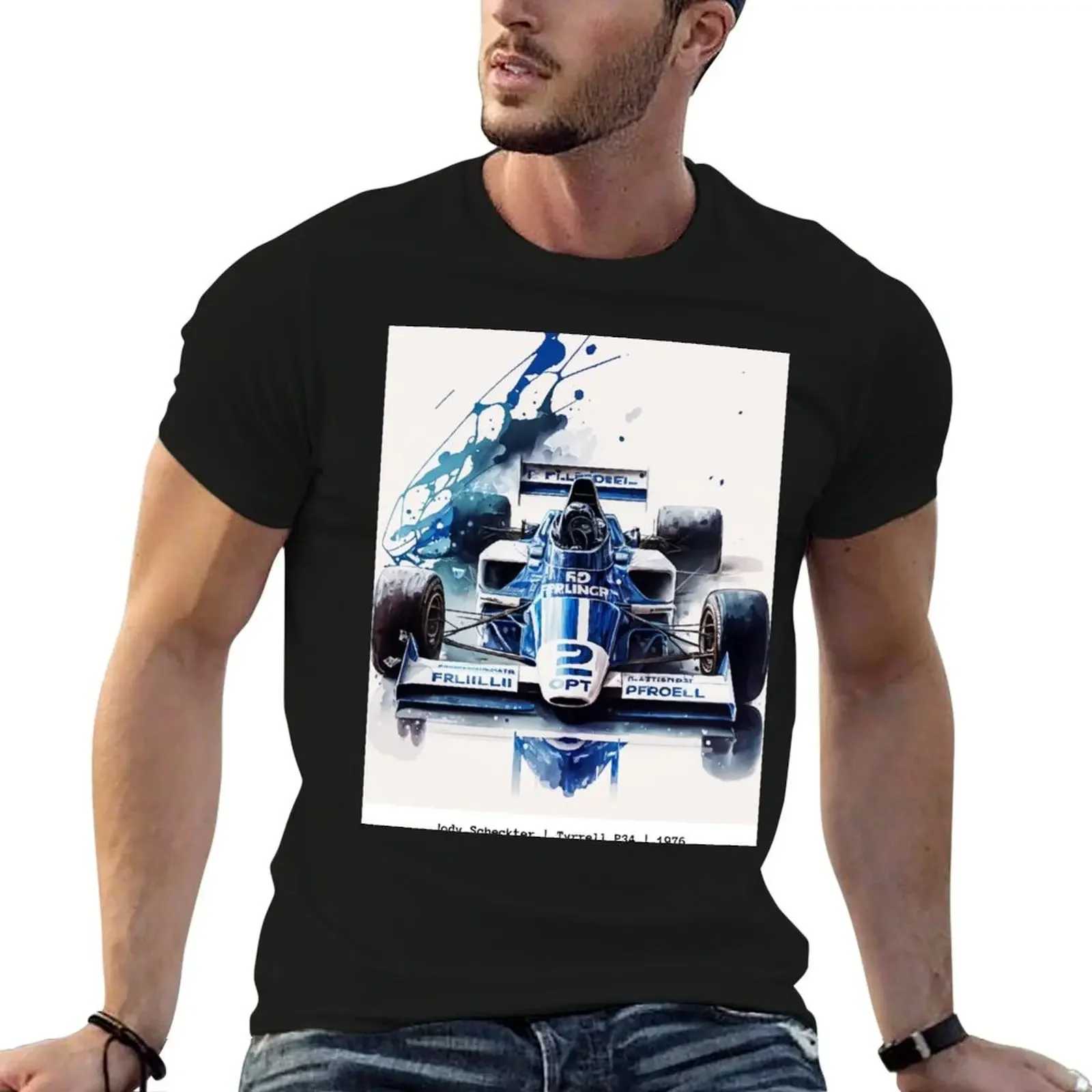 Tyrrell Jody Scheckter 1976 F1 Car Art Tyrrell P34 Art Gift T-Shirt shirts graphic tee custom shirt sweat black t shirts for men