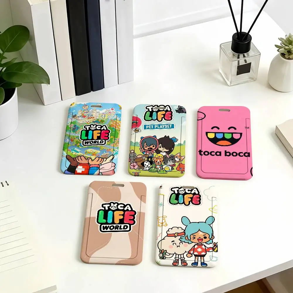 Game T-Toca Boca World Badge Card Holder Student ID Case Daily Use Subway Commute Work Cover Office School Bus Protector