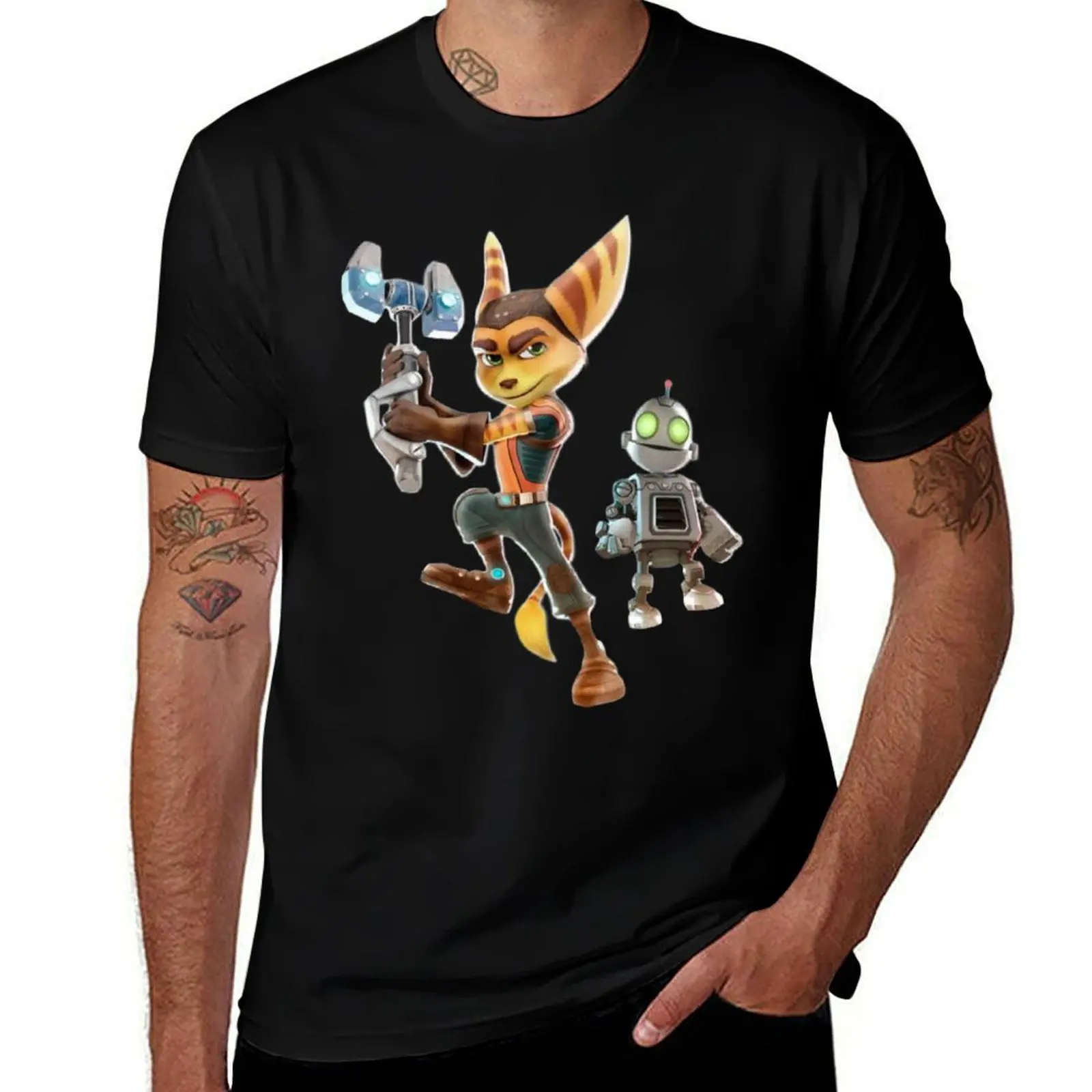 

T-Shirt tshirt for man casual 100 Clank t man & cotton percent 100% shirt t shirt cotton Ratchet