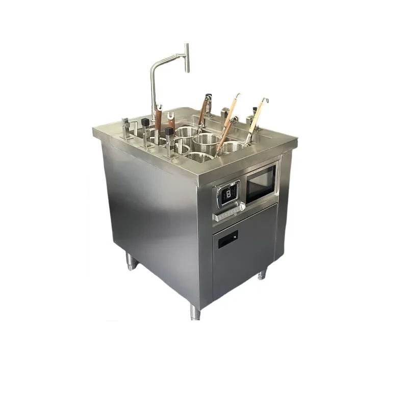 

Automatic lifting noodle cooking stove commercial six-head timing intelligent electromagnetic heating cooking Malatang rice