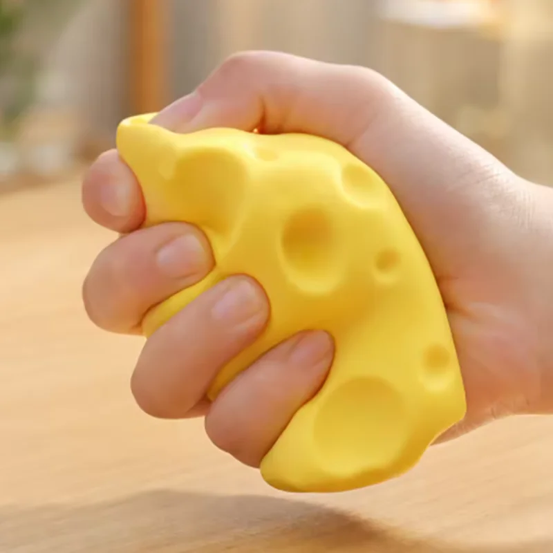 6.5cm Cheese Cube Pressure Ball Can Be Molded, Extruded, Decorated and Not Bounced or Bounced. ASMR Sensory Compression and Deco