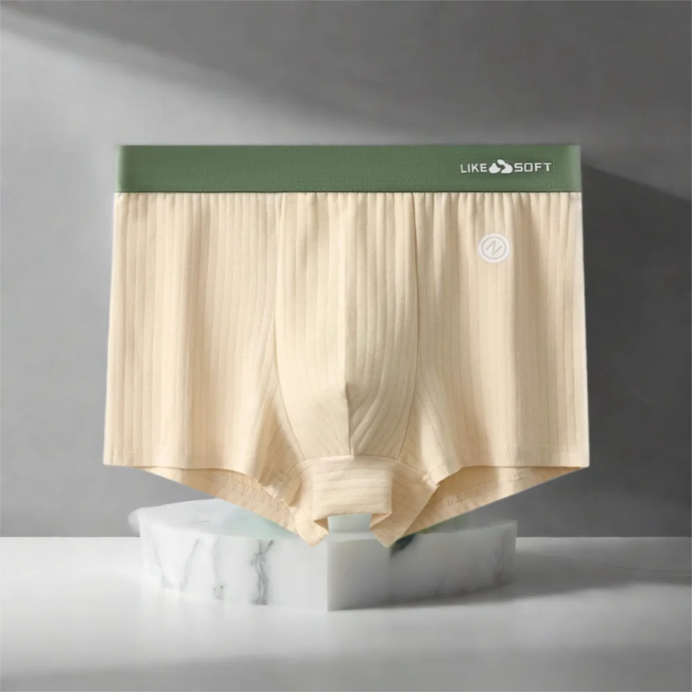 5Pcs Breathable Traceless Men's Flat Panties Mid Waist Underpants Shorts Boxers Ice Silk Lingerie Seamless Briefs Man