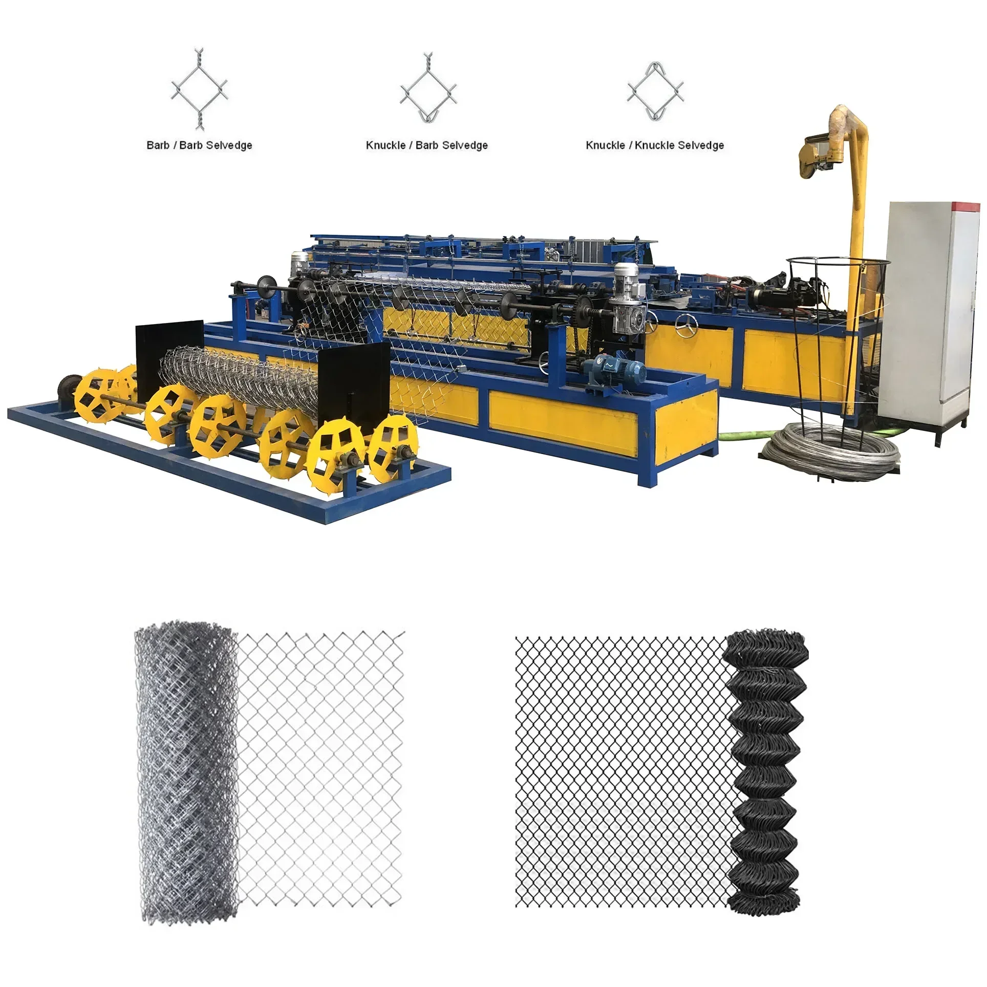 Customized Fully Automatic High-Speed Diamond Mesh Fence Making Machine Chain Link Double Cyclone Net Weaving Machine/wire Fence