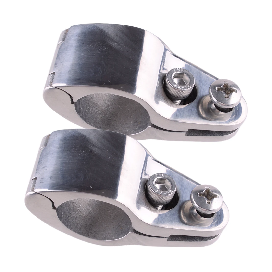 

2Pcs 1" 25mm Silver Stainless Steel Boat Yacht Bimini Top Fitting Hinged Jaw Slide Marine Hardware Durable