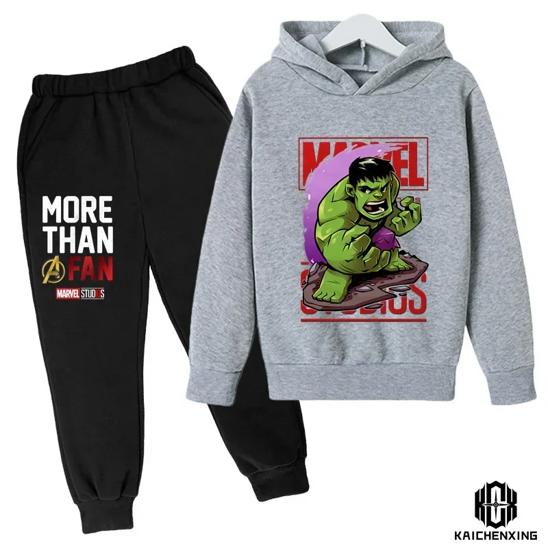 

Hulk Hoodie Set Kids Tracksuits Boy Girl Spring autumn winter Sweatshirt ClothesSuper heros Hooded Pants Suit Children