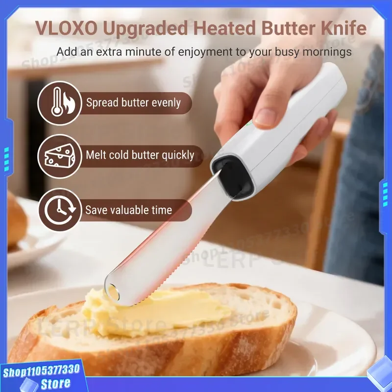 Electric Butter Knife Smart Gadget Quick Heat Cheese Spread Tool with Ergonomic Handle for Easy Breakfast Kitchen Heating