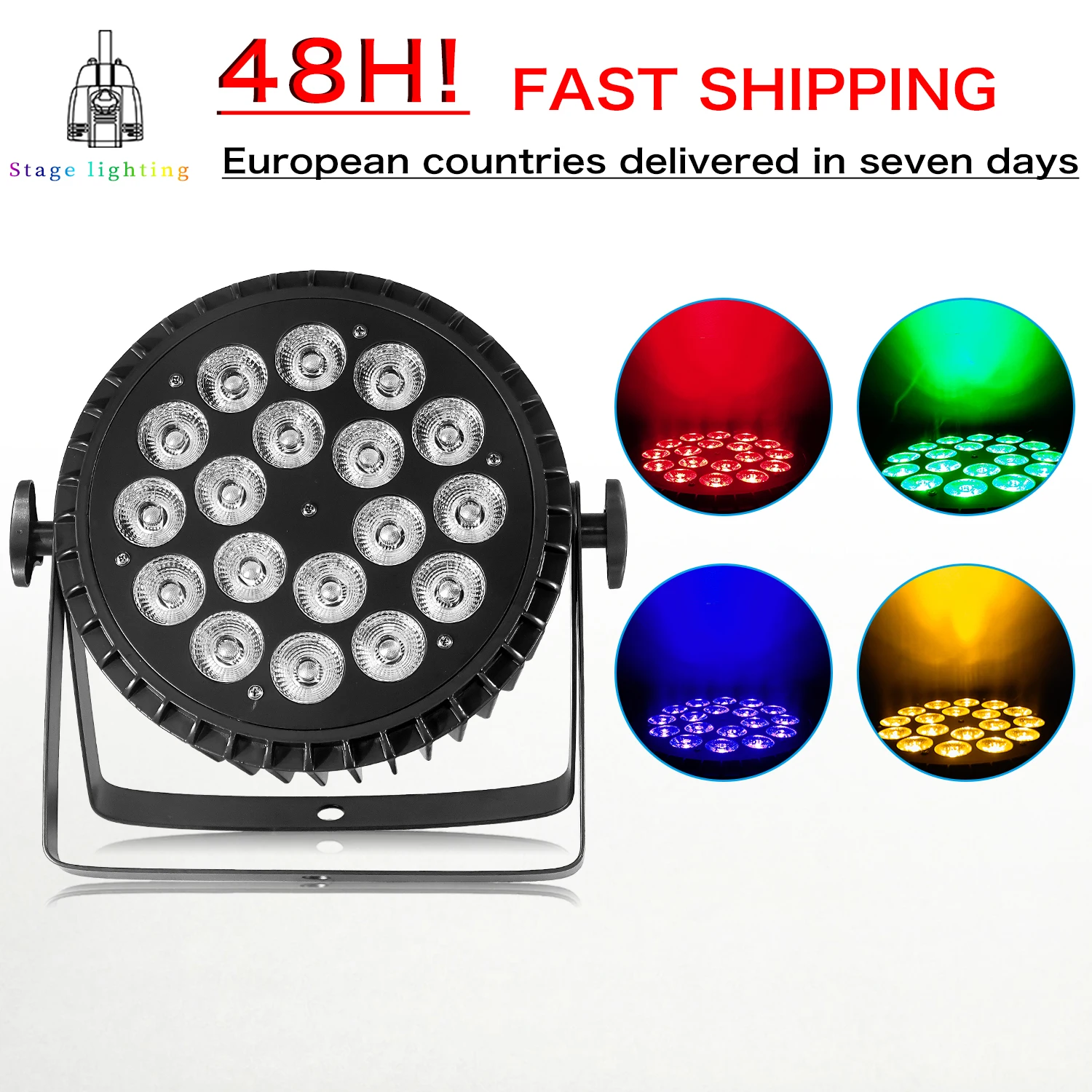 

Алюминиевый светодиодный светильник Par 18x18 Вт RGBWA UV 6in1 DMX512 Disco Light Профессиональное сценическое оборудование для DJ Быстрая доставка