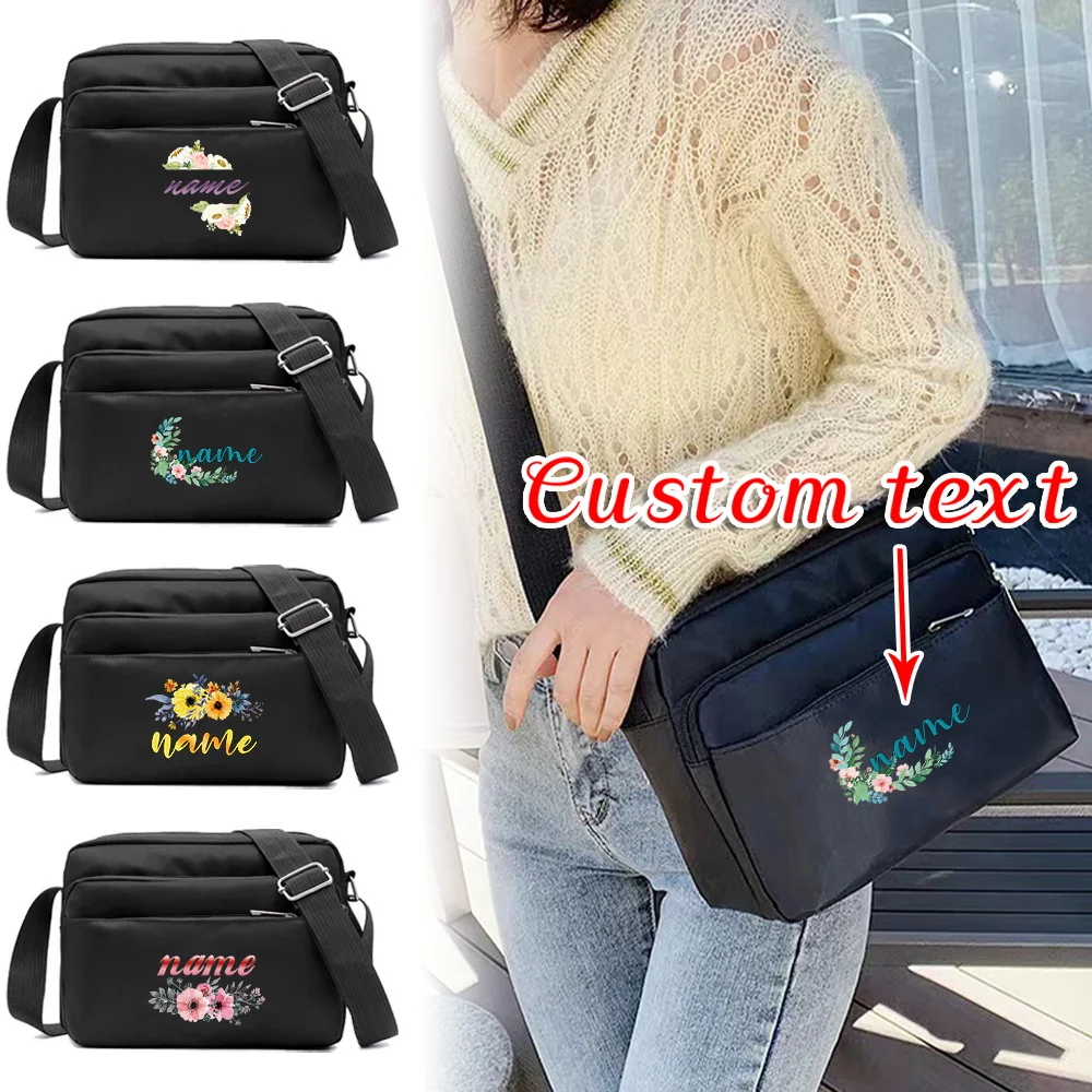 

Персонализированная сумка через плечо с именем на заказ, высококачественная, для повседневного использования, кошелек для монет, женская многофункциональная сумка для хранения вещей