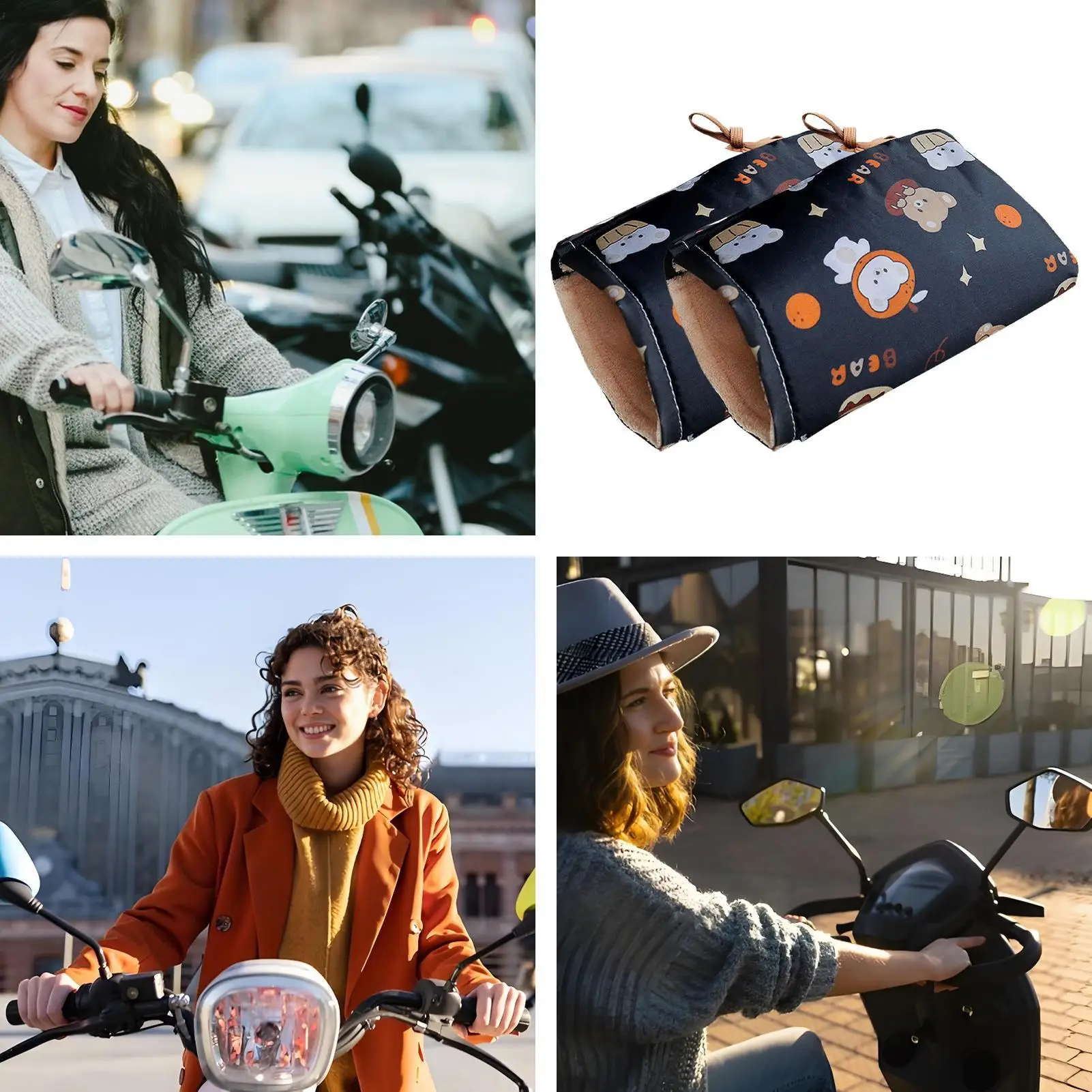 

Motorcycle Handlebar Gloves Cold Weather Riding Cycling Motorcycle Scooter Mitt Windproof Winter Warm Hand Guards