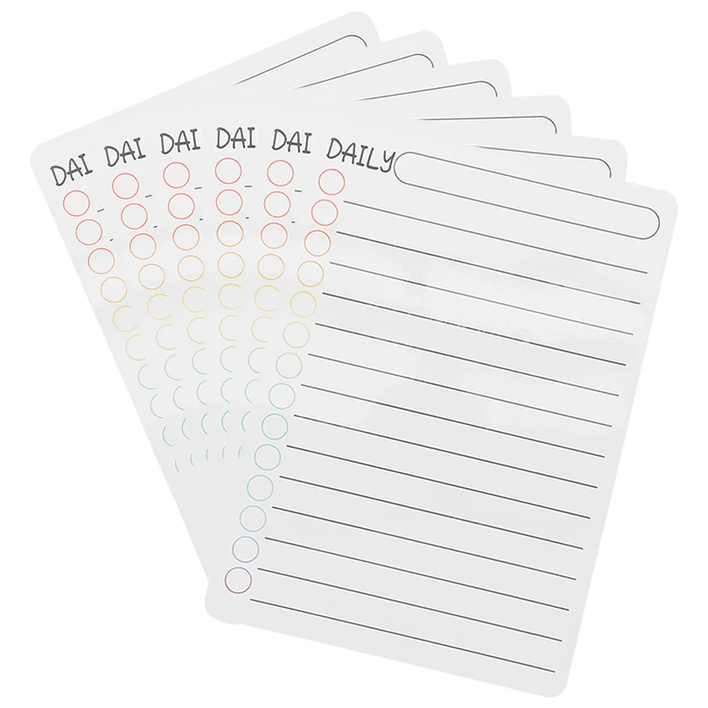 

6pcs Magnetic Weekly Calendar Boards For Fridge Dry Erase Whiteboard Reusable Planner Message Board Household Daily Schedule