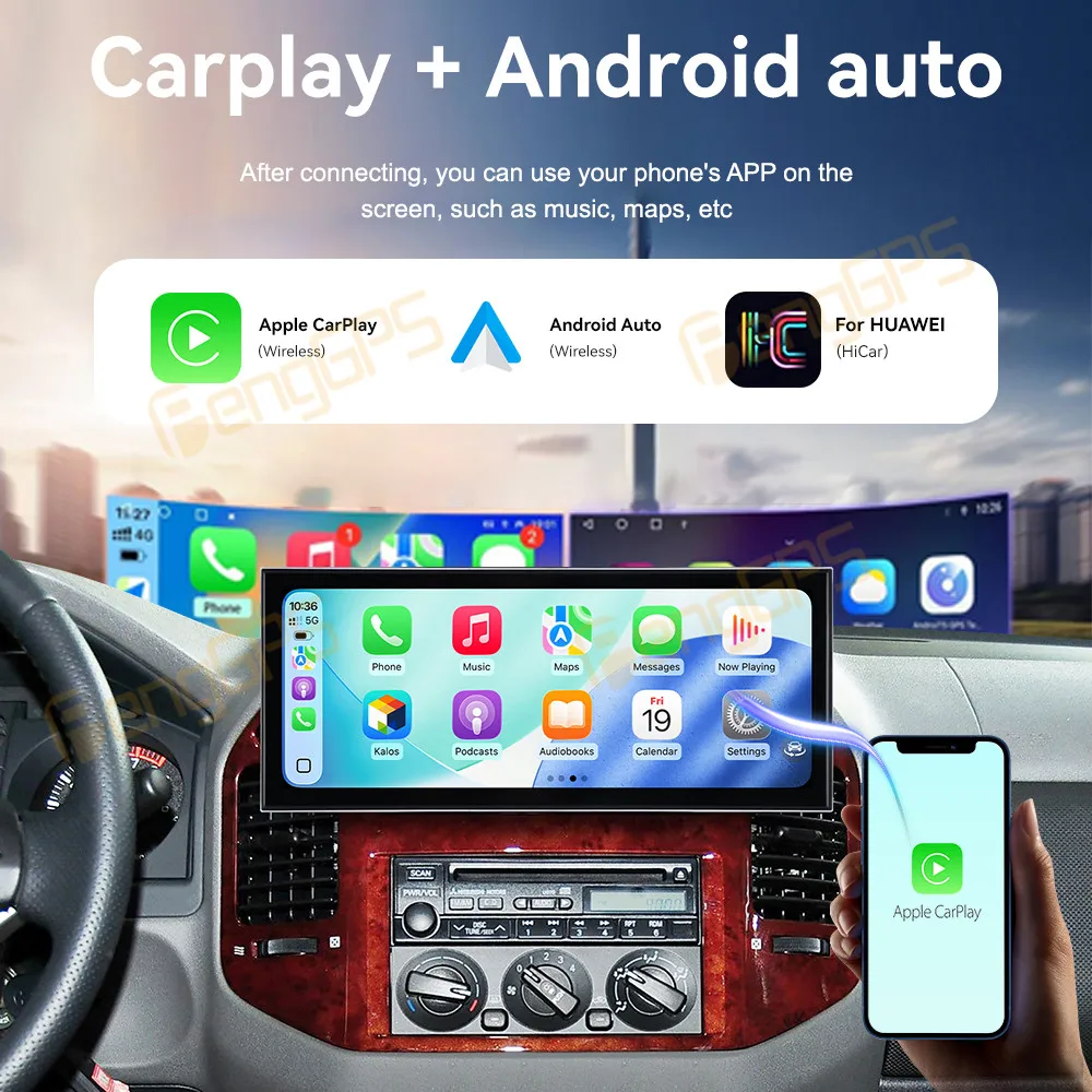 Qualcomm Carplay 15.8 Inch Screen Car Radio For Mitsubishi Pajero 2008‑2016 Android 15 Multimedia Player GPS Navigation Stereo