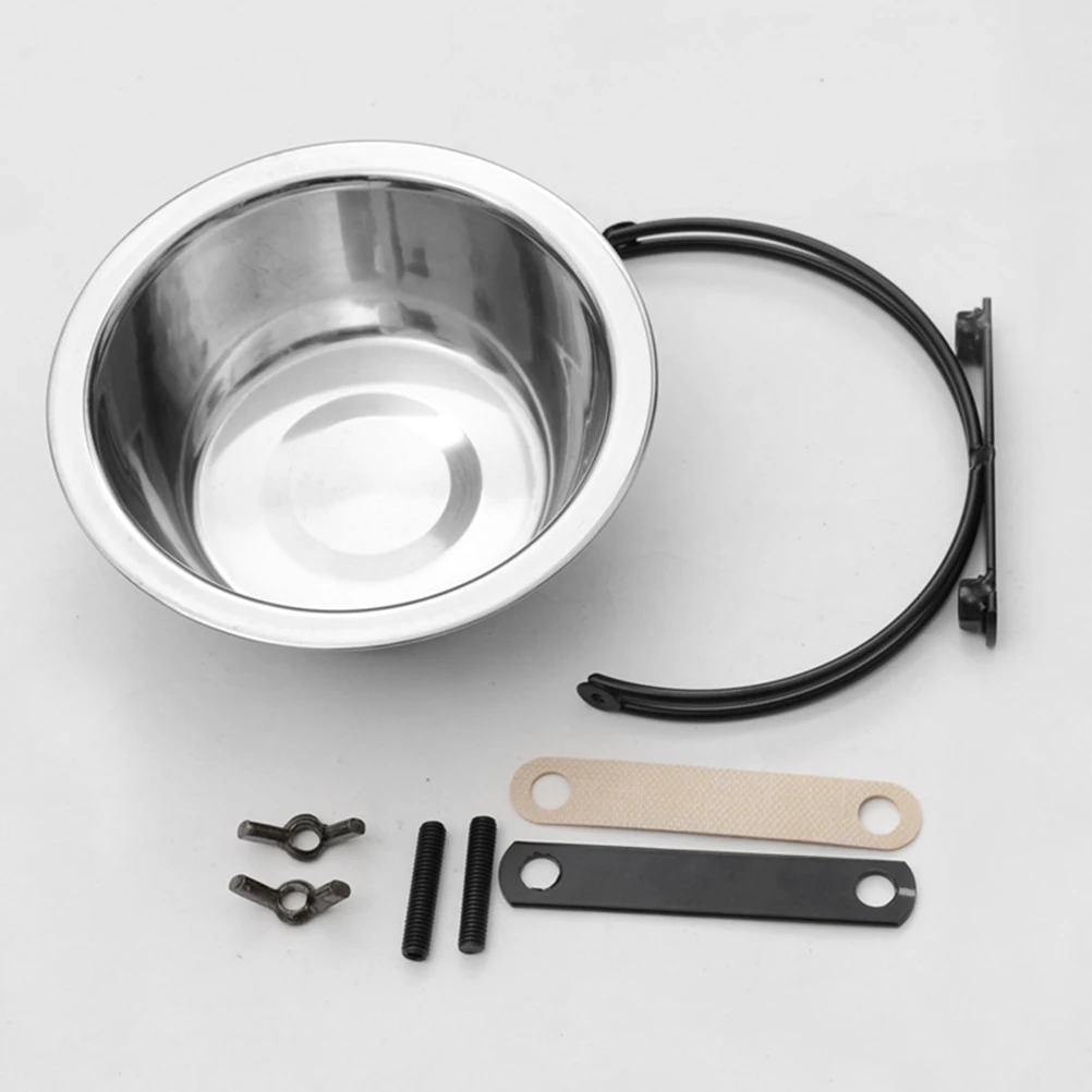 

Durable Stainless Steel Pet Food Water Bowl Set S M L Size Hanging Cage Feeder Dish Resists Rust Cracks Dog Cat Bird Parrot