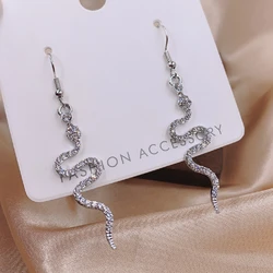 Pendientes colgantes con forma de serpiente, joyería para mujer y niña, regalos de amistad, novedad