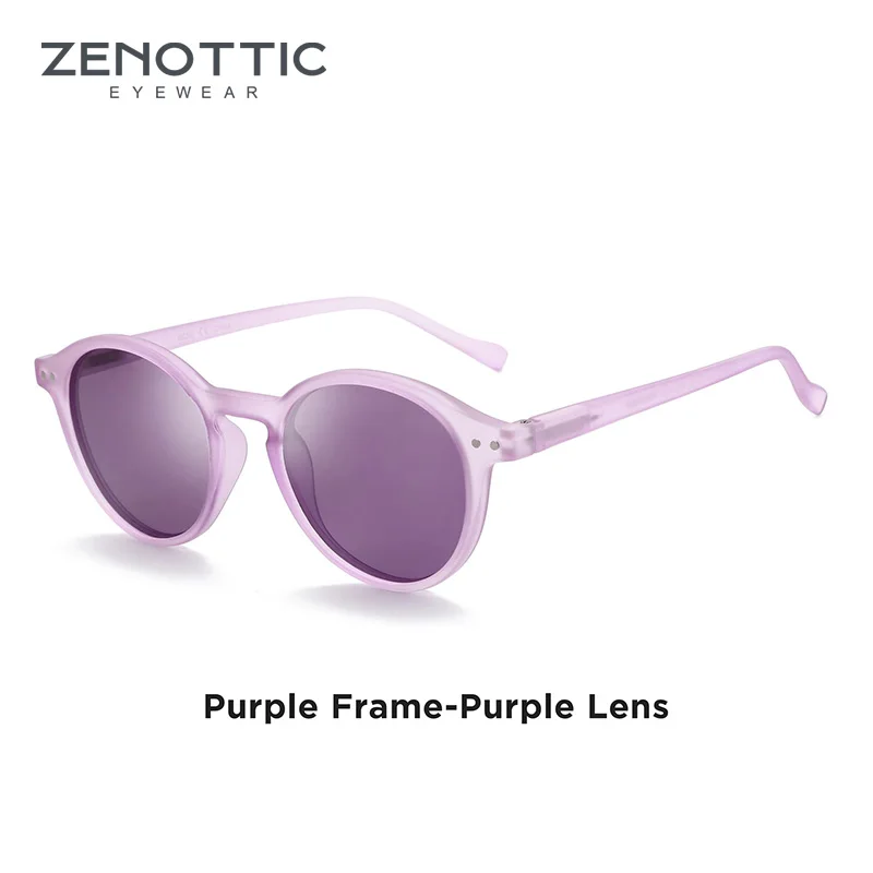ZENOTTIC Retro gepolariseerde zonnebril 2023 2024 mannen vrouwen vintage kleine ronde frame zonnebril gepolariseerde lens UV400 bril schaduw