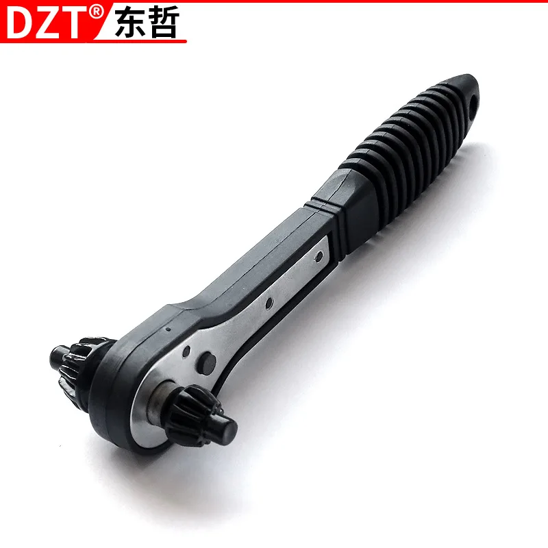 

2-in-1 Double-ended Hardened Drill Chuck Key Wrench - Black Fast Ratchet Wrench Tool