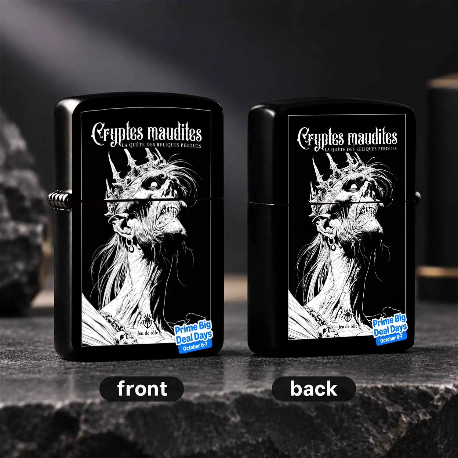 Vintage Cursed Crypt Themed Lighter, Rpg Quest For Lost Relics Creative Desktop Ornament, Portable All-Scene Daily Use Accessory, Unique Spooky Art Pattern Exquisite Collectible Gift For Game Lovers, Daily Carrying Outd A Humorous And Inter