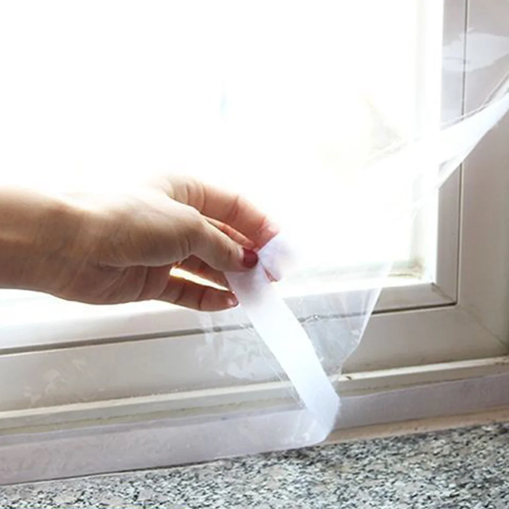 Window Insulation Film Winter Indoor Windproof Warm Self-Adhesive for Energy Saving Crystal Clear Soft Glass Shrink Heat Film