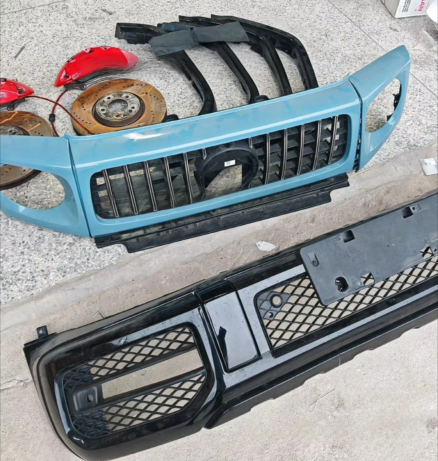 Original Car Door for Mercedes Benz G-Class G63 Car Dashboard Door Interior Panel  Front Bumper Grill Body Kit