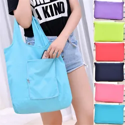 Shoulder Handbag For Travel Grocery Pocket Tote Fashion Portable Eco-Friendly Folding Reusable Shopping Bag Fast Drop Shipping