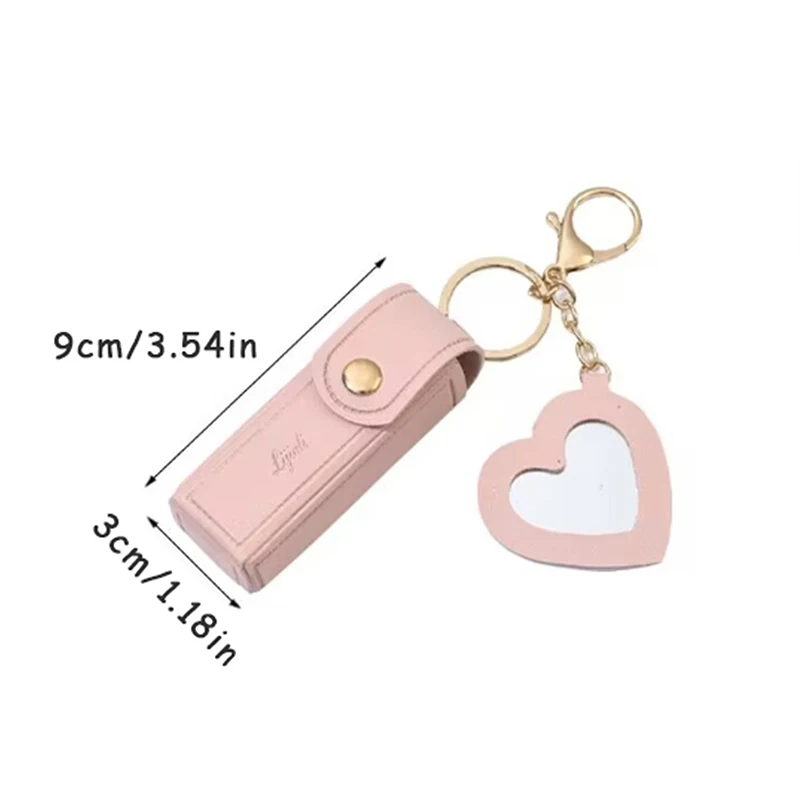 Portable Lipstick Makeup Bag Mirror Women Travel Cosmetic Bag Mini Toiletry Organizer Pouch Storage Makeup Case Protecter