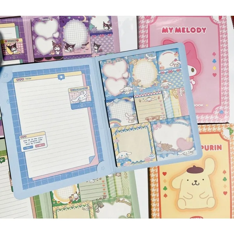 2025 New Hot Sticker combination, sticky note book, cute and convenient, cartoon student account, notebook, message book