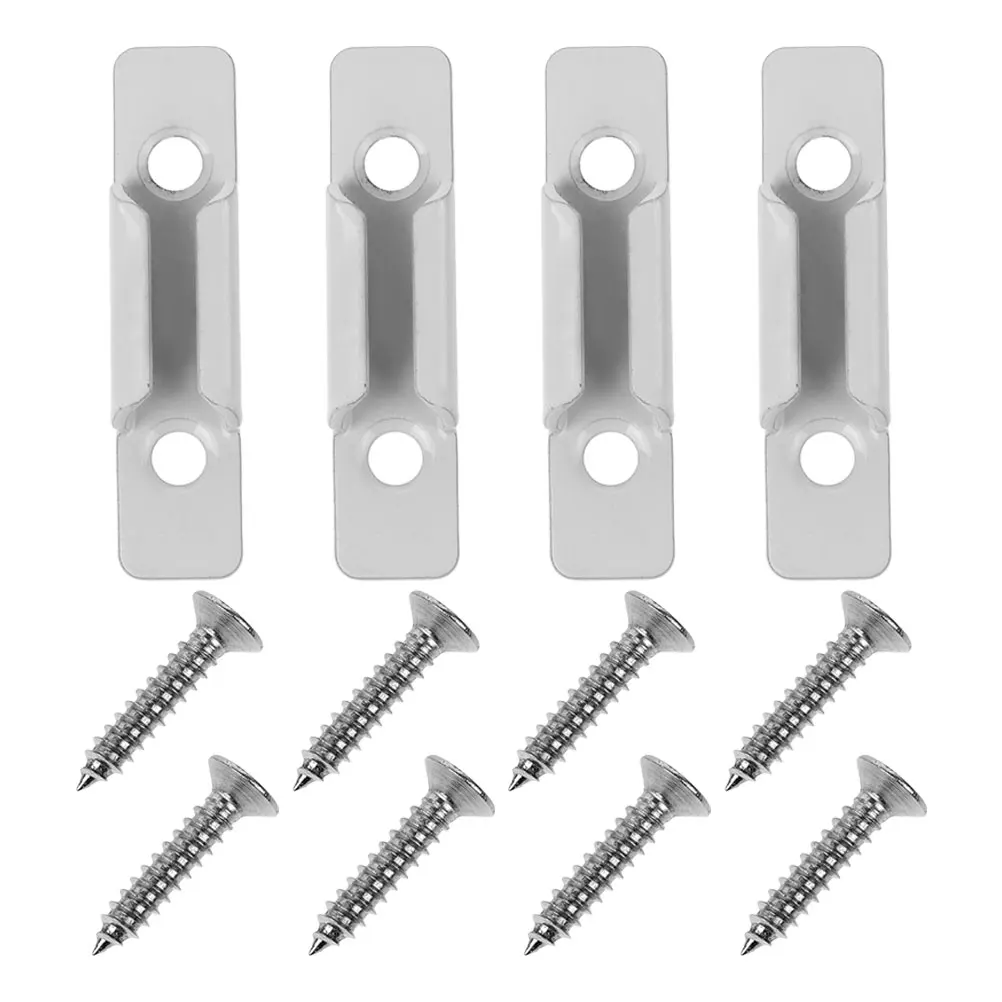 

4pcs Zinc Alloy Window Lock Accessories Strike Keeper Replacement Linkage Lever Sash Hardware Smooth White Finish Easy