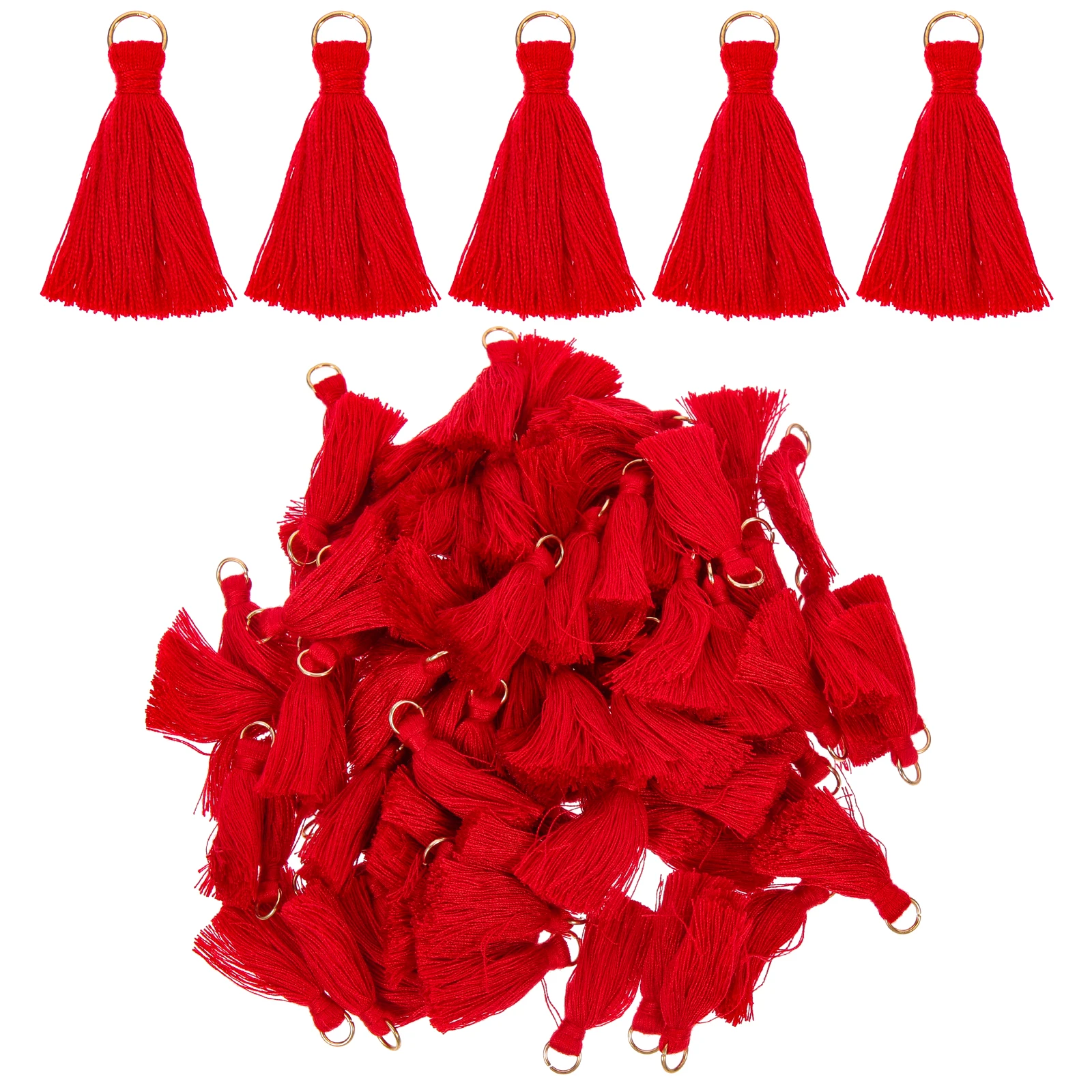 

100pcs Decorative Tassel Pendant Accessories Diy Craft Keychain Bag Ornament Hanging Fan Bookmark Phone Pendant Tassels Chinese